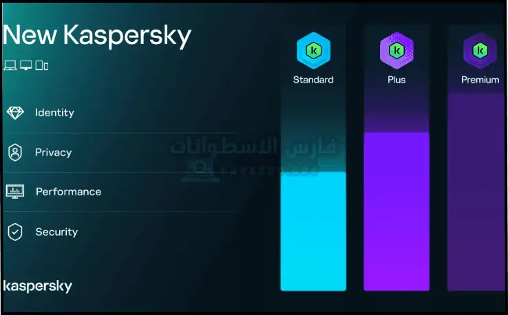 شعار Kaspersky Antivirus Free يتميز بدرع أحمر مع علامة اختيار بيضاء، يرمز إلى الأمان والحماية من التهديدات