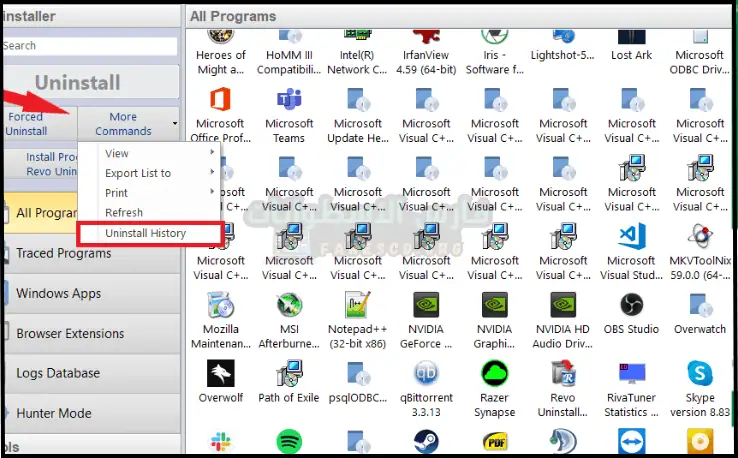 برنامج ريفو انستولر Revo Uninstaller Pro للكمبيوتر مفعل كامل مجاناً